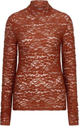 Dante6 Irony Kant Top - Dames - Blouses & Shirts - Bruin - Maat: M Polyamide