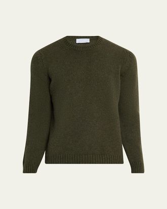 Anderson & Sheppard Mens Plain Knit Cashmere Crewneck Sweater