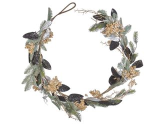 Beliani Guirnalda verde negro plateado dorado 150 cm