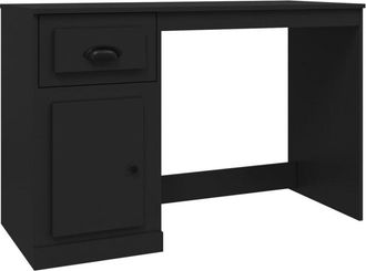 vidaXL Desk with Drawer Black 115x50x75 cm Engineered Wood Vidaxl