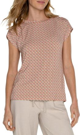 Liverpool L.A. Geometric Print Knit Top in Beige Geo Multi at Nordstrom Rack, Size X-Small