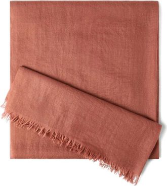 Brunello Cucinelli Accessoires, Dames, Bruin, ONE Size, Kasjmier, Cashmere en Zijden Sjaal