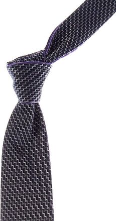 Canali Purple Dots/Navy Reversible Silk Tie