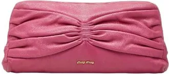Miu Miu Pre-owned Clutches, female, Pink, Size: ONE SIZE Pre-owned Leather Clutch