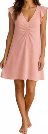 bobi Beach Gauze Dress In Shrimp