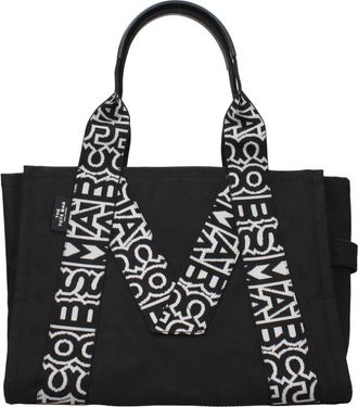 Marc Jacobs Zwarte Stoffen Schoudertas Casual Rits - Dames - Shoppers - Zwart - ONE Size - Leer - Tassen