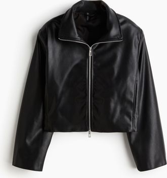 H&M Jacke mit Coating - Schwarz