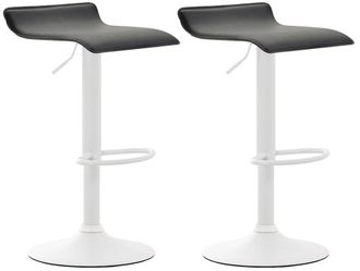 Clp Set De 2 Taburetes Dyn V2 En Simil Cuero Negro Blanco