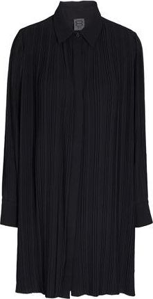8 by YOOX PLEATED MINI CHEMISIER DRESS