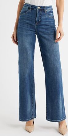 Liverpool L.A. Stride High Waist Wide Leg Jeans in Rushland at Nordstrom, Size 12