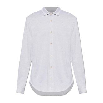 Eleventy Casual Shirts, male, Gray, Size: 2XL Cotton Shirt