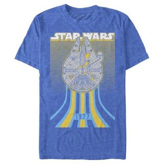Star Wars Mens Star Wars Retro Falcon Speed Graphic T-Shirt in Royal Blue Heather at Nordstrom, Size Xxx-Large