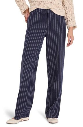 Nic+Zoe Leno Pinstripe Pants in Indigo Multi at Nordstrom, Size Xx-Large