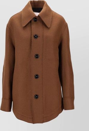 Ami virgin wool single-breasted fitted jacket