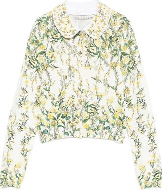Alice & Olivia Womens Carson Printed Cardigan
