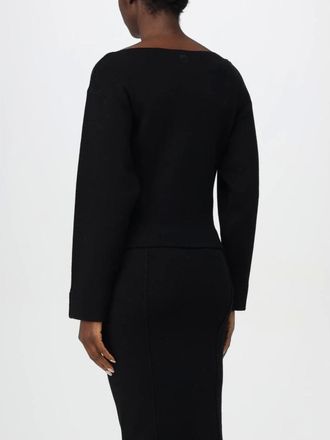 Pinko Pinko, Truien & Vesten, Dames, Zwart, M, Wol, Stijlvolle Boat Neck Gebreide Top