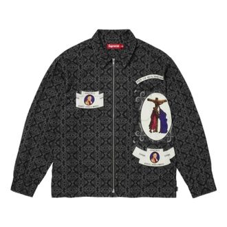 SUPREME FW26 Devotion Flannel Zip Up Shirt Black SUP-FW26-043-BLK