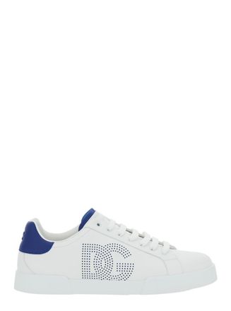 Dolce & Gabbana White Perforated Portofino Light Sneakers