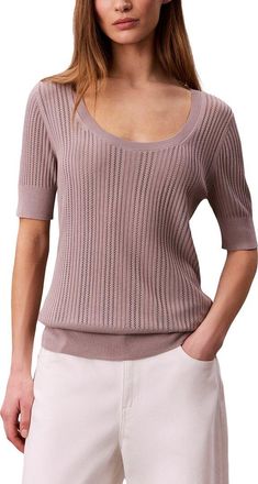 Calvin Klein Fine Gauge Pointelle Top