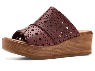 Miz Mooz Wesley Wedge Sandals Womens Wedge Shoes Wine : EU 42 (US Womens 10.5-11) B - Medium, Leather