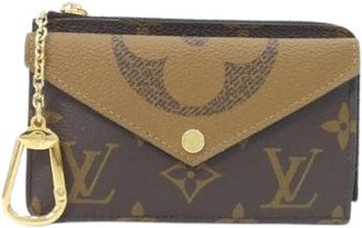 Louis Vuitton Pre-owned Wallets, female, Brown, Size: ONE SIZE Pre-owned Monogram Reverse Porte Cartes Recto Verso Card Case