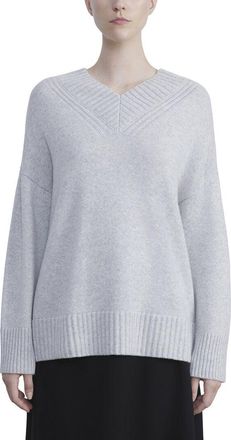 Lafayette 148 New York Deep V-neck 100% Cashmere Sweater