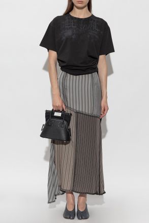 Maison Margiela T-shirt With Print, Womens, Black