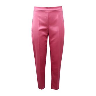 Sandro Ferrone Slim-fit Trousers, female, Pink, Size: S S23Xbcbique Satin Trousers