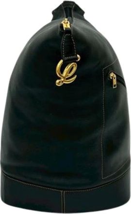 Loewe Pre-owned Backpacks, female, Black, Size: ONE SIZE Pre-owned Backpack with Pouch