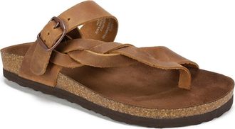 White Mountain Crawford Braided Footbed Sandal in Whiskey/leather at Nordstrom Rack, Size 10