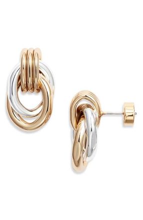 Nordstrom Demi Fine Doorknocker Earrings in 14K Gold- Sterling Plated at Nordstrom
