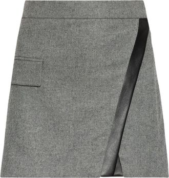 The Mannei Barren mini skirt - women - Leather/Wool/Polyester/Viscose/Elastane - 40 - Grey
