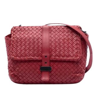 Bottega Veneta Borsa a tracolla in nappa intrecciata Pre-owned - - Pre-owned - Donna - Rosso - ONE SIZE