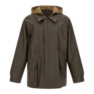 Christophe Lemaire Rain Jackets, male, Brown, Size: M Rain Jacket With Detachable Hood