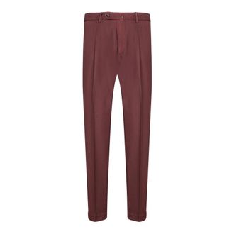 Dell'Oglio Chinos, male, Red, Size: S Bordeaux Trousers Aw24 Elegant Style