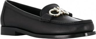 Ferragamo Womens Gancini Mocassin Loafers In Black