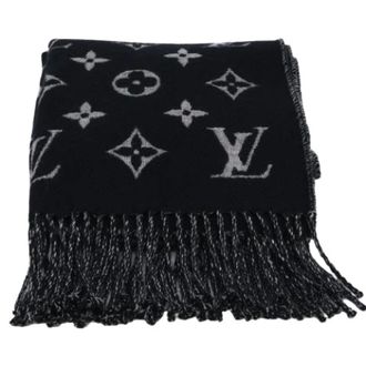 Louis Vuitton Pre-owned Stole - Dames - Pre-owned - Zwart - Maat: ONE Size Wol