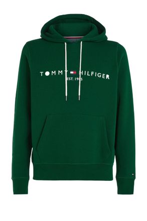 Tommy Hilfiger hoodie met biologisch katoen prep green