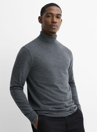 Le 31 Mens Soft jersey turtleneck T-shirt