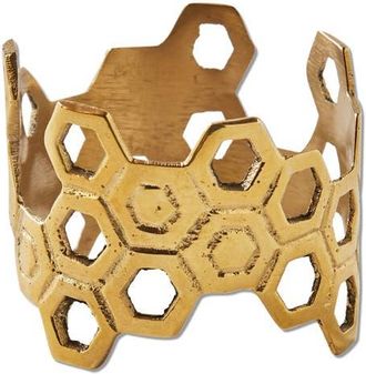 Tag Honey Comb Gold Metal Napkin Rings Set for Elegant Table Decor at Nordstrom