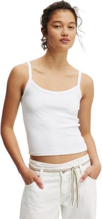 Cotton On Womens Goldie Rib Scoop Cami in White at Nordstrom, Size Xx-Small