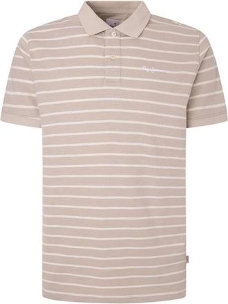 Pepe Jeans London Polo Shirt - Heren - Polos - Beige - S - Katoen - Tops