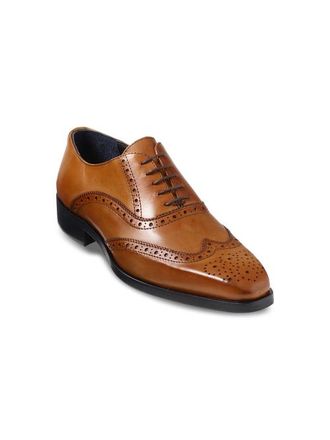 Paul Fredrick Leather Wing Tip Oxford Shoes in Chestnut at Nordstrom, Size 13