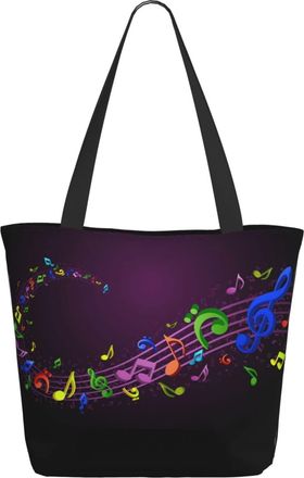 AOOEDM Colorfully Beautiful Music Symbols Ladies Shopping Bag 13x11x7in.The Perfect ValentineS Day Gift.It Is The Best ValentineS Day Gift For Mom, Daughter,