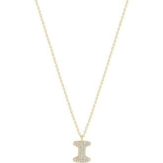 Electric Picks Bubble Letter Necklace in Gold - I at Nordstrom