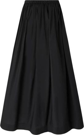 Pinko Gonna in popeline di cotone - Dames - Maxi Rokken - Zwart - XS - Katoen - Rokken