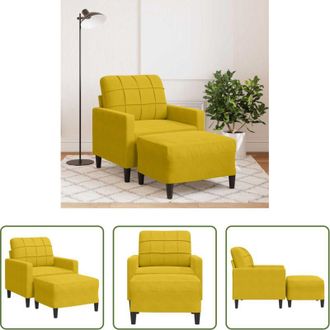 vidaXL vidaXL Poltrona gialla - Poltrona con Poggiapiedi Giallo 60 cm in Velluto
