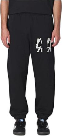 44 Label Group Pantalones de ch&aacute;ndal de algod&oacute;n con estampado de logo - Trousers - Hombre - Negro - M