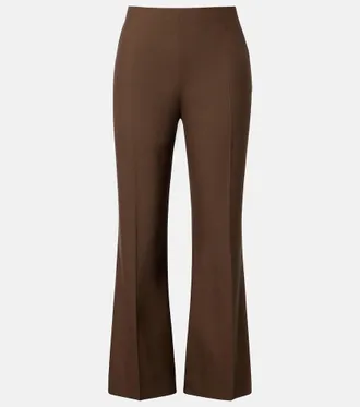 Khaite Walter cropped virgin wool flared pants