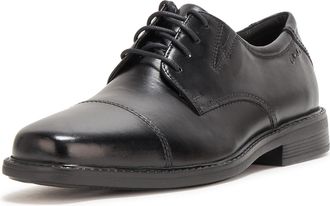 Clarks Mens Cosgrove Cap Oxford, Black Leather, 10.5 UK